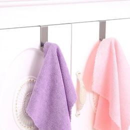 2 PCS Door Hook Hanger S shaped Curved Metal Door Top Hook Cabinet Bag Clothes Tie Hanger Rack