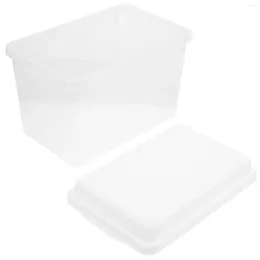Plates With Cover Toast Storage Box Bead Containers Bread Dispenser Pp Home Fridge