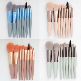 T wholesale portable concealer brush beauty tool brush makeup brush eight-piece soft hair makeup brush suit can be customized LOGO