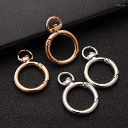 Keychains 5Pcs Metal Swivel O Ring Spring Clasps Openable Round Carabiner Keychain Bag Strap Belt Clips Hook Dog Chain Buckles Connector