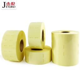 Paper Transparent PET Clear label stickers roll for Zebra barcode printer ( with Resin thermal transfer ribbon ) 1 Roll 40mm Core