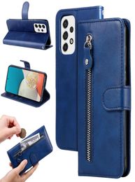 Zipper Leather Wallet Cases For Samsung Galaxy A03 Core A13 4G A33 5G A53 A73 A23 Business Coin ID Money Card Slot Holder Magnetic7804628