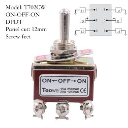 TOOWEI SPST DPDT DPST SPDT Toggle Switch ON-ON ON-OFF-ON ON-OFF AC Power Rocker Switch AC 250V 15A 125V 20A