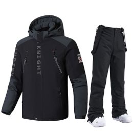 Suits Men Ski Jacket And Pants Winter Warm Windproof Ski Suit Male Snowboard Snow Coat Trousers Outdoor Sports Camping Brand Ovearalls