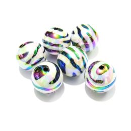 Beads Wholesale 16mm 200pcs/bags , 20mm 100pcs/bag Plated UV&AB Zebra For Fashion Kids Necklace