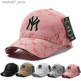 Ball Caps 2024 Spring Summer Ins New Embroidery Casual Baseball Cap Women Men Fashion Versatile Trendy Brand Hip Hop Street Sun HatsQ240403