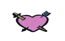 10PCS Sword Heart Patches for Clothing Iron on Transfer Applique Patch for Garment Jeans DIY Sew on Embroidered Accessories75726143397486