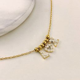 Luxury Gold Designer Necklace Jewellery Fashion Necklace Gift Mens Long Letter Chains Necklaces For Men Women Golden Chain Jewlery Party gifh