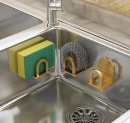 Kitchen Storage Sink Sponge Holder Shelf 304 Stainless Steel Drain Drying Rack Bathroom Organizer Accessorie