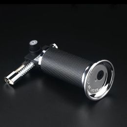 2023Gas Lighter Windproof BBQ Kitchen Cooking High Capacity Torch Turbine Lighter Spray Gun Jewellery Metal Welding Men's Gifts