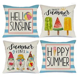 Pillow Case A63I Summer Covers 18X18 Set Of 4 Decorations Farmhouse Throw Pillows Home Decor Cushion For Couch