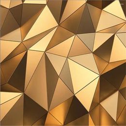 Wallpapers Modern Wallpaper For Living Room 3d Stereo Abstract Architectural Space Golden Geometric