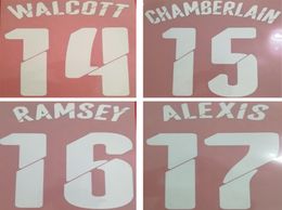 2014 2015 ARS home white retro namesets RAMSEY ALEXIS WALCOTT soccer player039s stamping lettering football stickers printed le4576071