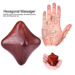 Massage Stones Rocks 1pcs Vietnam Rosewood Hexagonal Hand Ball Massage Ball Meridian Health Care Equipment Deep Tissue Massage Acupressure Rings 240403