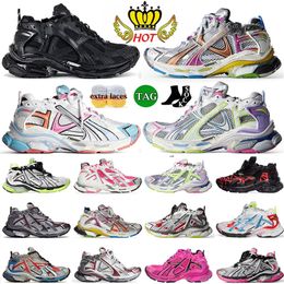 Track Runners Sneakers 7.0 7.5 Designer Casual Dress Shoes Platform Brand Graffiti White Black Deconstruction Balengiagas Women Men Trainers Runner 7 Tess s.Gomma