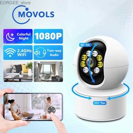 Other CCTV Cameras Movols 1080P PTZ IP Camera Two-way Audio WIFI Wireless Security Surveillance Camera Smart Home Smart Tracking Baby Pet Monitor Y240403