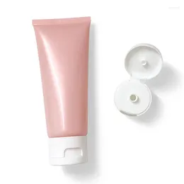 Storage Bottles 100ml Pink Cosmetic Empty Soft Tube Squeezed Tubes Containers Face Wash Cream Bottle Beautiful Colour Container