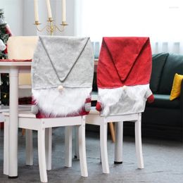 Chair Covers 2pcs Santa Hat Christmas Back Decoration For Home Year Decor Table Ornaments 80cmx50cm Drop