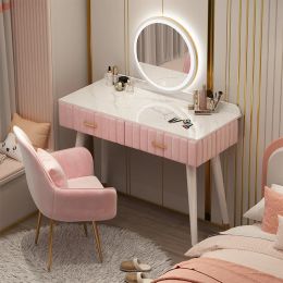 Organizer Kit Dressing Table Makeup Mirrors Toy European Luxury Dressing Table Led Lights Comfortable Penteadeira Furniture