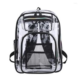 Backpack Korean Transparent School Backpacks Waterproof Large Capacity Jelly Shoulder Bags For Teenager Women Men Lightweight Schoolbags
