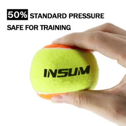 INSUM Professional Beach Tennis Balls 50% Standard Pressure Stage 2 Premium Quality for Beach and Outdoor Training Balls