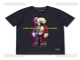 Designer Hip Hop Cartoon Figure Printed Short Sleeve T Shirt Fashion Mens And Womens Summer White Black High Street Loose Tees9169961