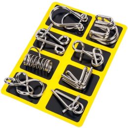 Nine Chain Series Metal Puzzle Toy Intelligence Buckle 8-Piece Set with Release Buckle ABC 8-Piece Set Educational Toys