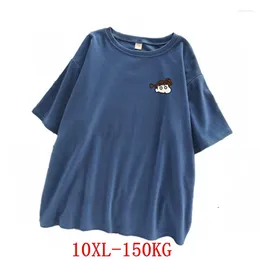 Women's T Shirts Large Size T-shirt Big 7XL 8XL 9XL 10XL Summer Round Neck Short Sleeve Loose Black And White Red Top