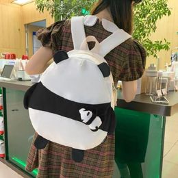 School Bags Cute Panda Backpack 2024 Fat Soft Girl Leisure Student Commuter Classbag Shoulder Bag