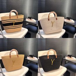 Luxury Woven Handbg Designer Bag For Women Large Capacity Fashion High Quality Totes Bag Straw Travel Handbags Beach Hand Bags Summer Bag