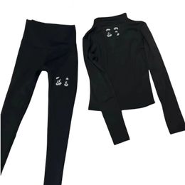 Women stand collar zipper front fly logo letter print bodycon slim waist desinger tops and tunic leggings twinset tracksuits SMLXLXXL