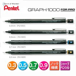Pencils Pentel Mechanical Pencils Graph 1000 for Pro Classical Mechanical Drawing Pencil 0.3mm/0.5mm/0.7mm/0.9mm Japanese Stationery