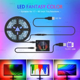 Ambient TV PC Monitor Backlight Screen Colour Sync Flowing Multicolor Effect LED Light Strip Kit DC5V USB Atmosphere Decor Light