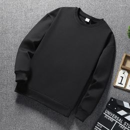 Men's Hoodies 2024 Autumn Sweater Round Neck Long Sleeve Solid Color Warmth