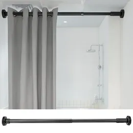 Shower Curtains Metal Curtain Rod Adjustable Rods Door Window Stainless Steel Adhesive