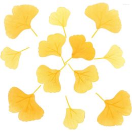 Decorative Flowers Artificial Ginkgo Leaves Fake Decoration Party Leaf Supplies Table Scatter Favor