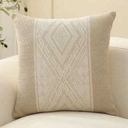 Pillow Vintage Cover Cotton Woven Black Beige Green Navy Diamond Jacquard 45x45cm Couch Home Decoration Sofa