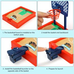 Two Finger Catapult Basketball Table Pinball Game Kids Mini Shooting Machine Toy Parent-child Interactive Puzzle Training Toys