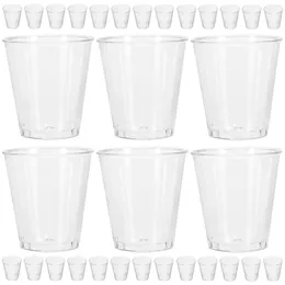 Disposable Cups Straws Wineglass Wedding Party Beverage Plastic Small Water Decorative