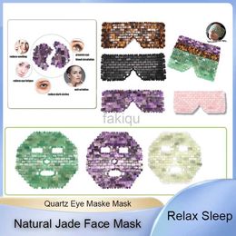 Massage Stones Rocks Natural Amethyst Rose Quartz Under-eye Mask Cool Stones Massager Sleep for Dark Circles Therapy Skincare Face Facial Care Tools 240403