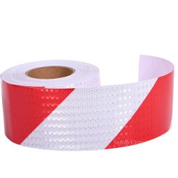 10cm*10M High Visibility Twill Reflectors Stickers Bright Left White Red Self-adhesive PVC Reflective Safety Tape For Trucks Car