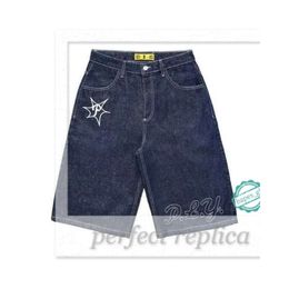 Jorts Shorts Denim Shorts Ladies Mens Shorts Men's Jeans Y2k Vintage Loose Jorts Harajuku Streetwear Summer Punk Rock Letter Embroidery Fashion Denim Shorts 352