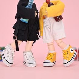 Ob11 High-Top Doll Star Shoes Canvas Grid Shoes Sports Casual Doll Shoes For Gsc Body, Molly, P9, Ymy, 1/12Bjd Doll Accessories