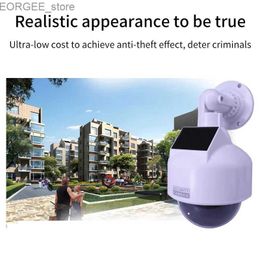 Other CCTV Cameras 1PC Solar Fake Camera Dummy Security Camera with LED Red Light Waterproof Fake Security Camera for Outdoor Garden Patio Driveway Y240403