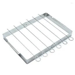 Tools Heat-Resistant Skewer Rack Set Non-Stick Stainless Steel Barbecue With BBQ Grill Accessories
