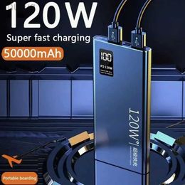 Cell Phone Power Banks 120W Super Fast Charging Power Bank 50000Amh Power Bank Compact Upgraded Portable Power Bank Suitable for Huawei Samsung 2443