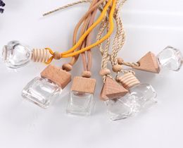 Hanging Glass Bottle For Essential Oils Air Freshener Container Crystal Glass Perfume Pendant Car Perfume Empty Bottle8204963