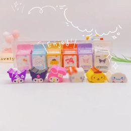 Erasers 36 pcs/lot Creative Dog Cat Eraser Cute Writing Drawing Rubber Pencil Erasers Stationery For Kids Gifts school Suppies