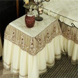 Table Skirt Euro Style All-inclusive Lace Bedside Cloth 50x60cm Decorative Thickend Dust Cover Quality