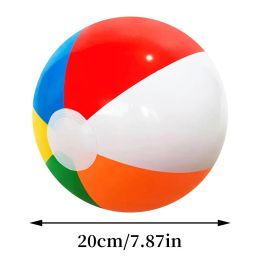 6 Pcs Colorful Inflatable Beach Ball Blow Up Holiday Swimming Pool Outdoor Party Game For Kids Or Adults
